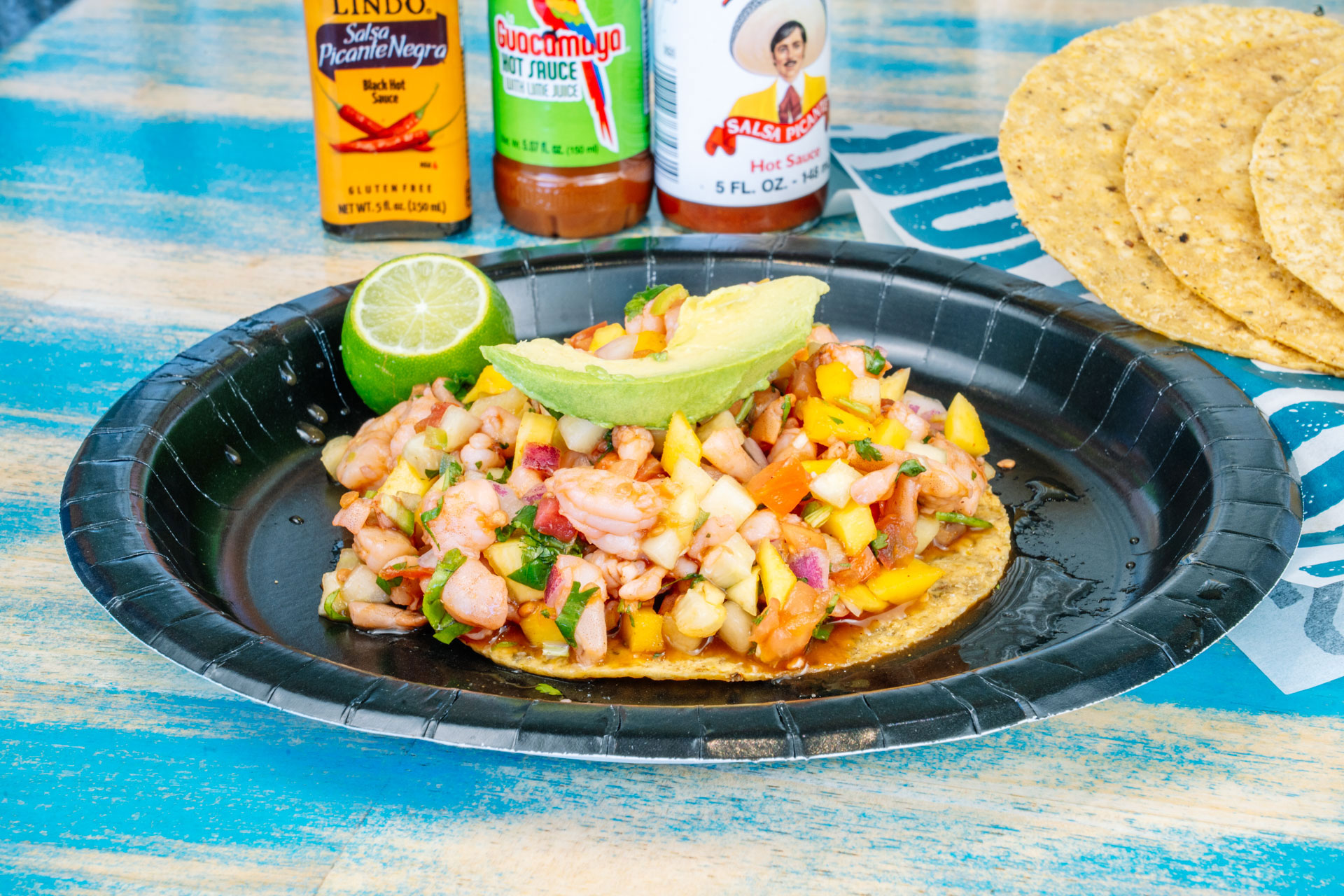 Mango Shrimp Tostada